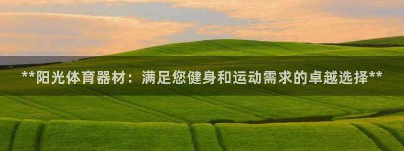 极悦官网首页：**阳光体育器材：满足您健身和运动需求