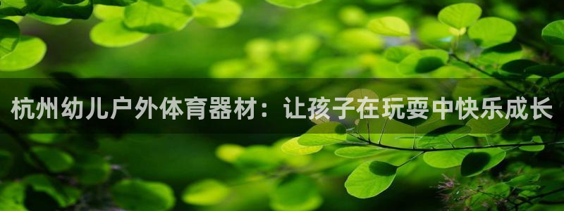 极悦平台官方网站首页下载：杭州幼儿户外体育器材：让孩