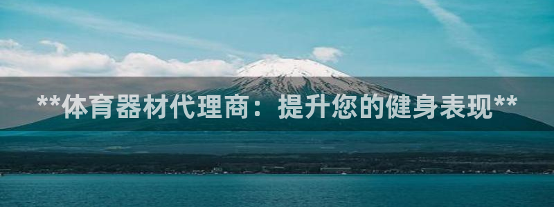 极悦娱乐代理人是谁：**体育器材代理商：提升您的健身